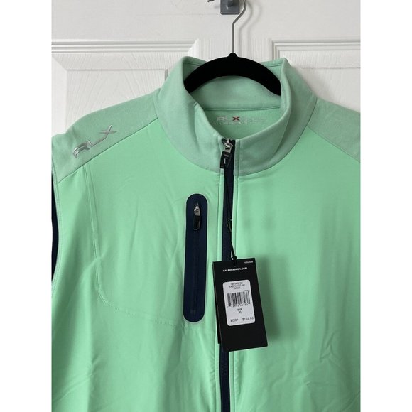 NWT RLX Ralph Lauren Eastward Ho Green Zip Up Vest - Picture 2 of 3